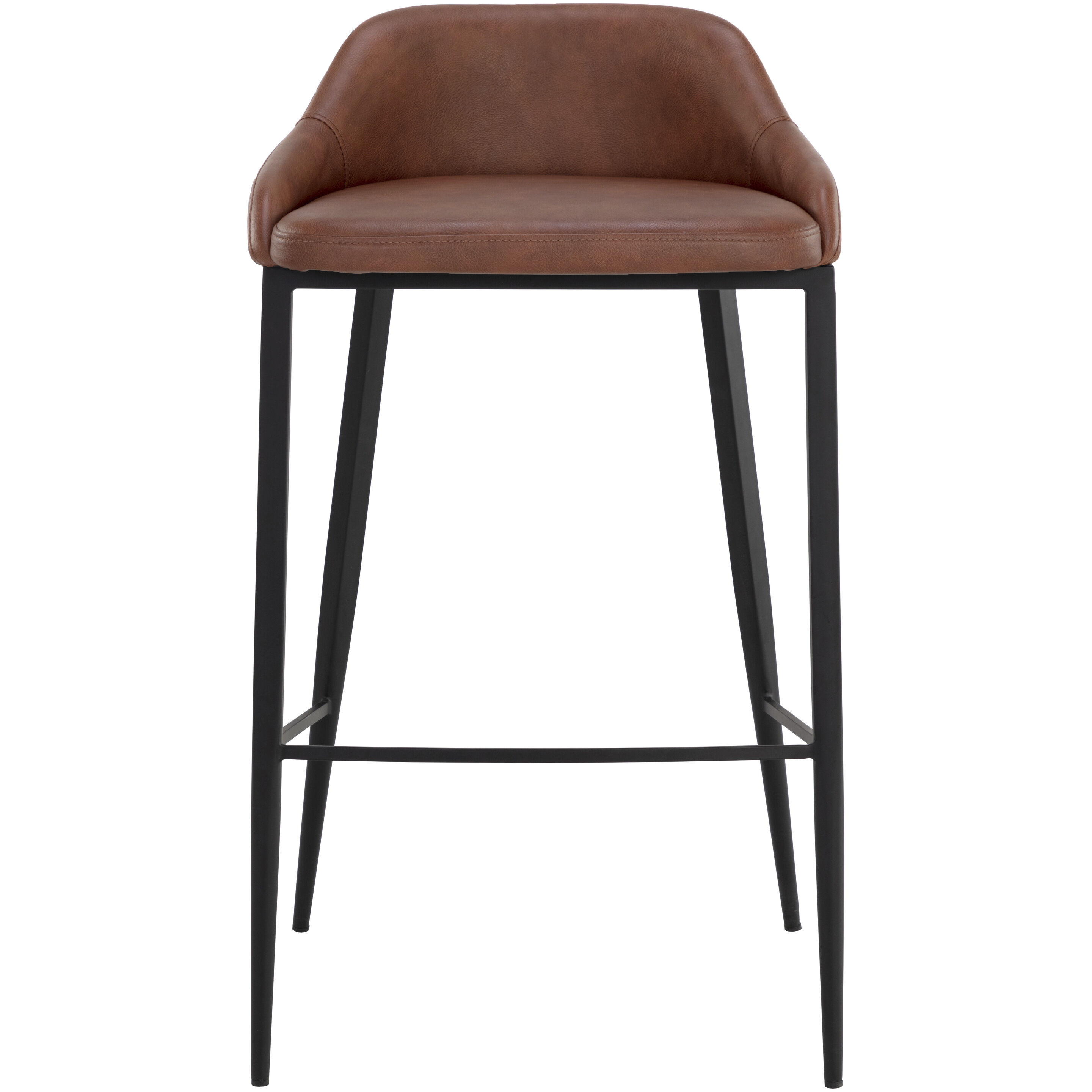 Astra 34.75 inch Black / Cinnamon Brown Barstool